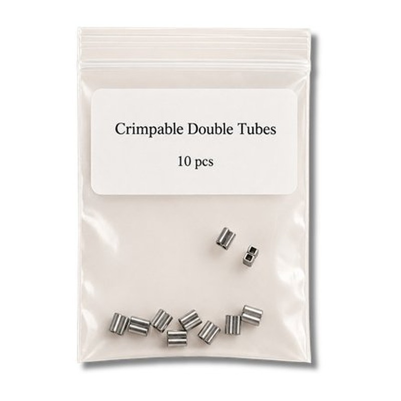 Crimpable double tubes